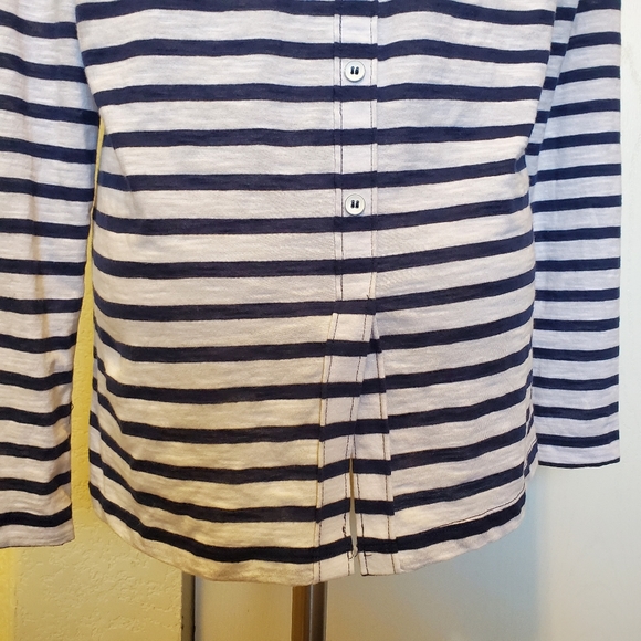 Anthropologie Splendid Striped Navy & White Tee - Picture 7 of 11